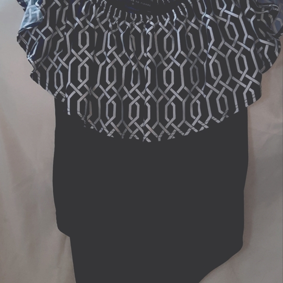 Black and White  Plus Size Body suit - Picture 3 of 3